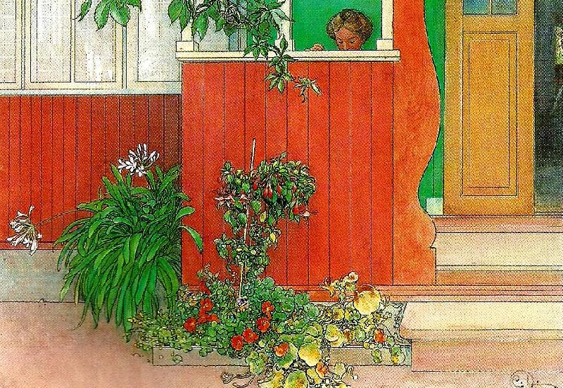 suzanne pa forstubron-suzanne syende-pa forstubron-verandan, Carl Larsson